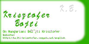 krisztofer bojti business card